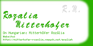 rozalia mitterhofer business card