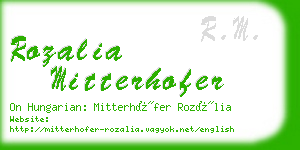 rozalia mitterhofer business card